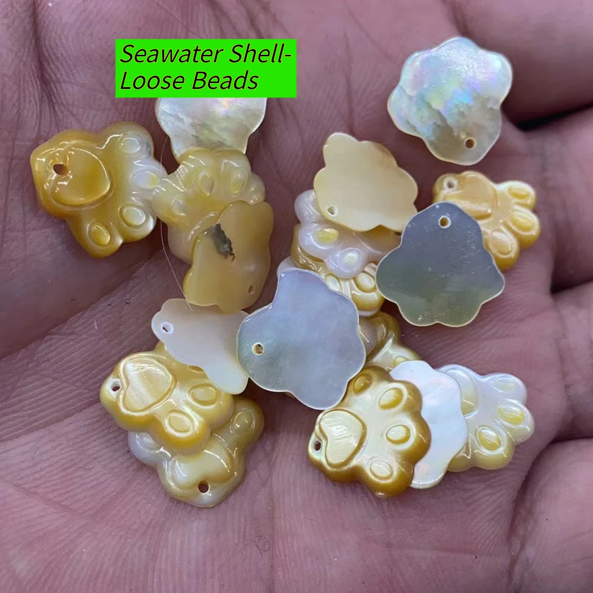 

2Pcs DIY Loose Shell Beads Natural Seawater Shell Through Hole Beads 12x13mm For Jewelry Making DIY Chains Necklace Accessory