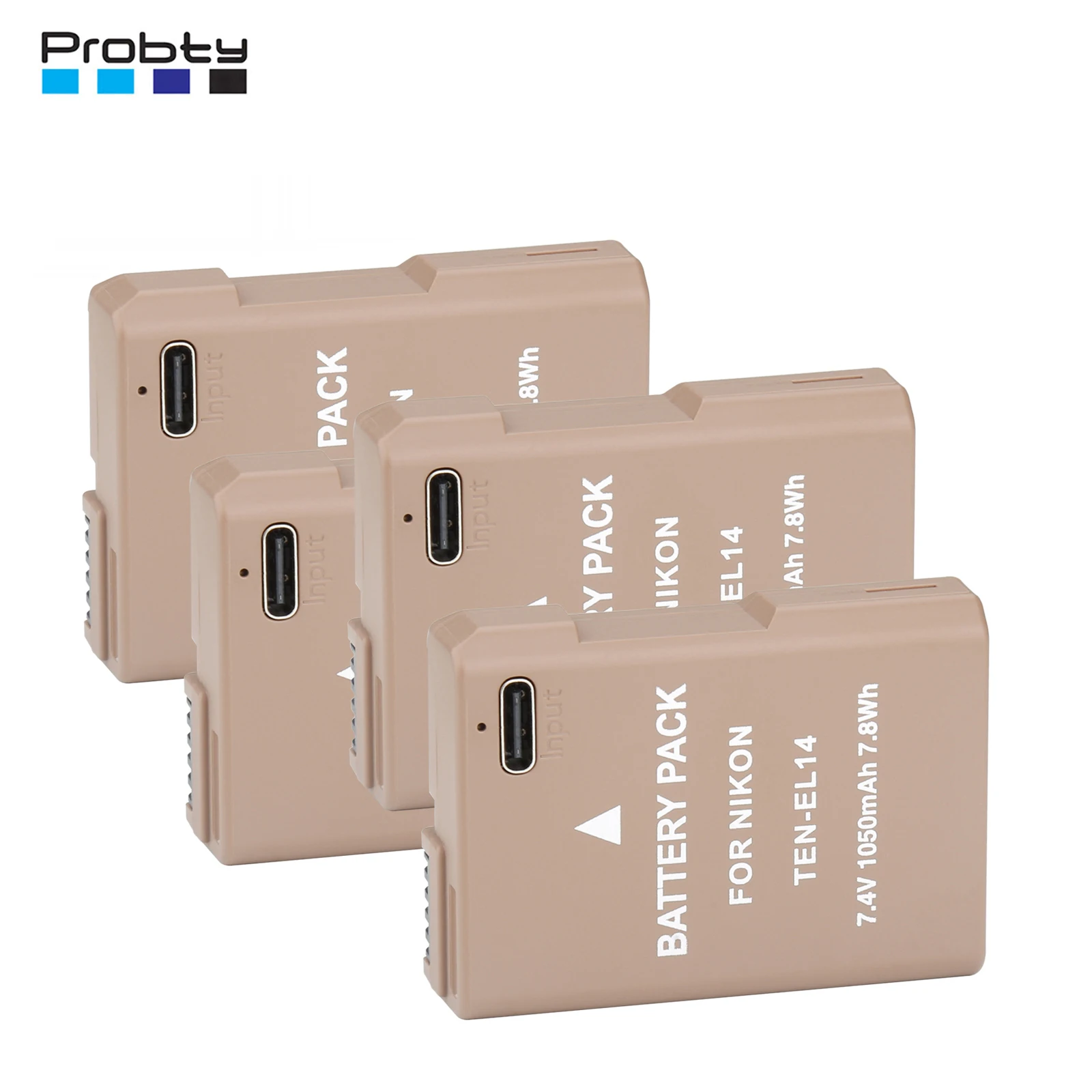 Probty EN-EL14a EN-EL14 Kamera-Akku für Nikon D5600, D3200, D5100, D5200, D5300, DF Coolpix P7000 P7100 P7700