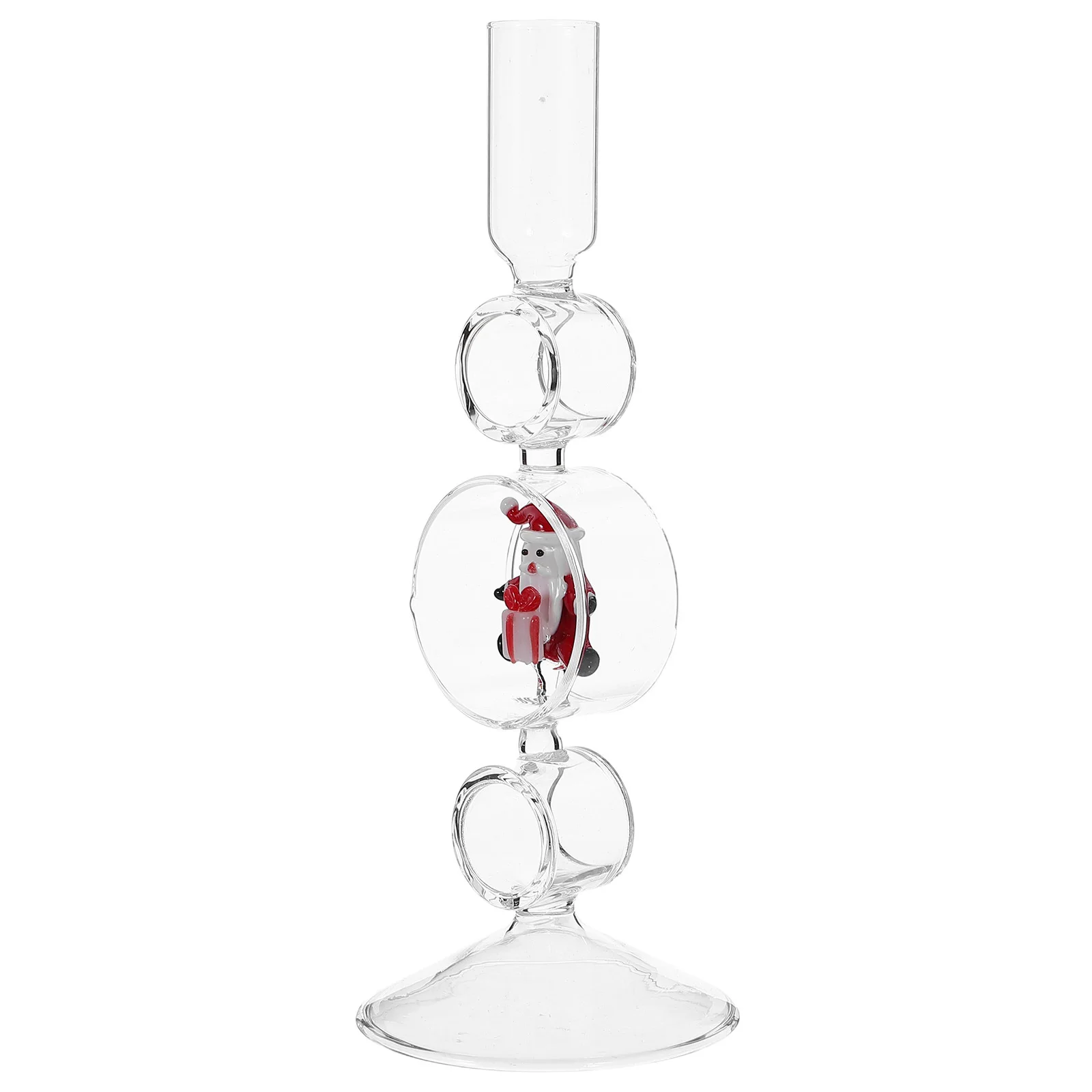 

Christmas Glass Candelabra Glass Taper Holder Elegant Holiday Votive Stand Wedding Table Christmas Candlestick Set