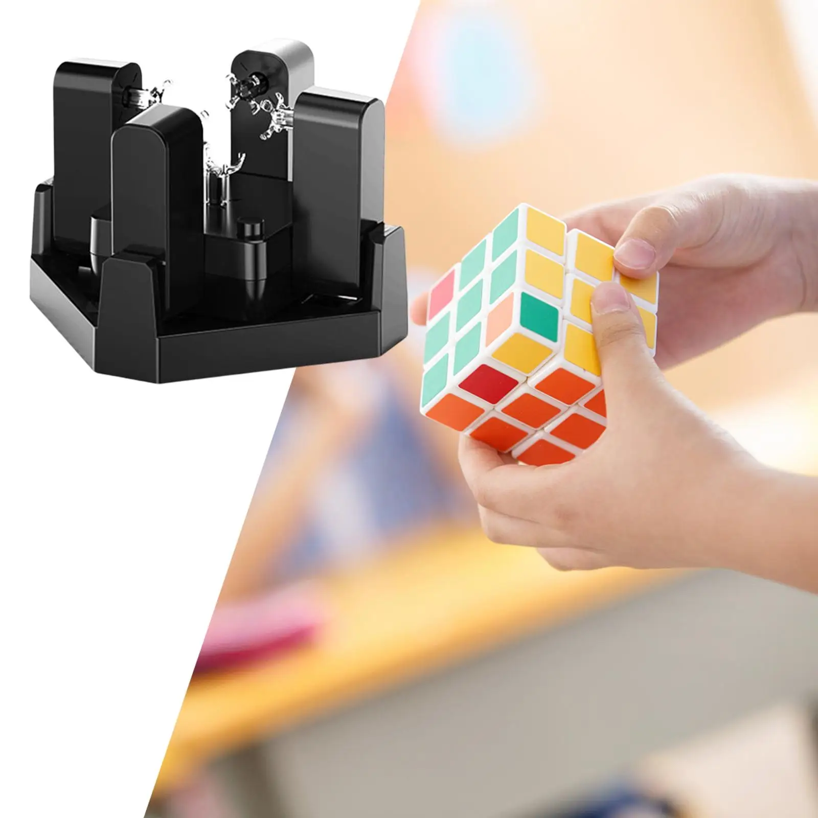 Cube Solving Machine Timing Movements Steps Automatic Scrambling Automatic