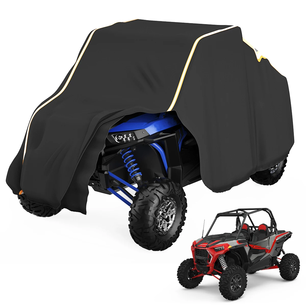 

UTV Cover 2 Seater Heavy Duty with Reflective Strip Compatible with Polaris RZR General for Can-Am Maverick for CFMOTO Zforce