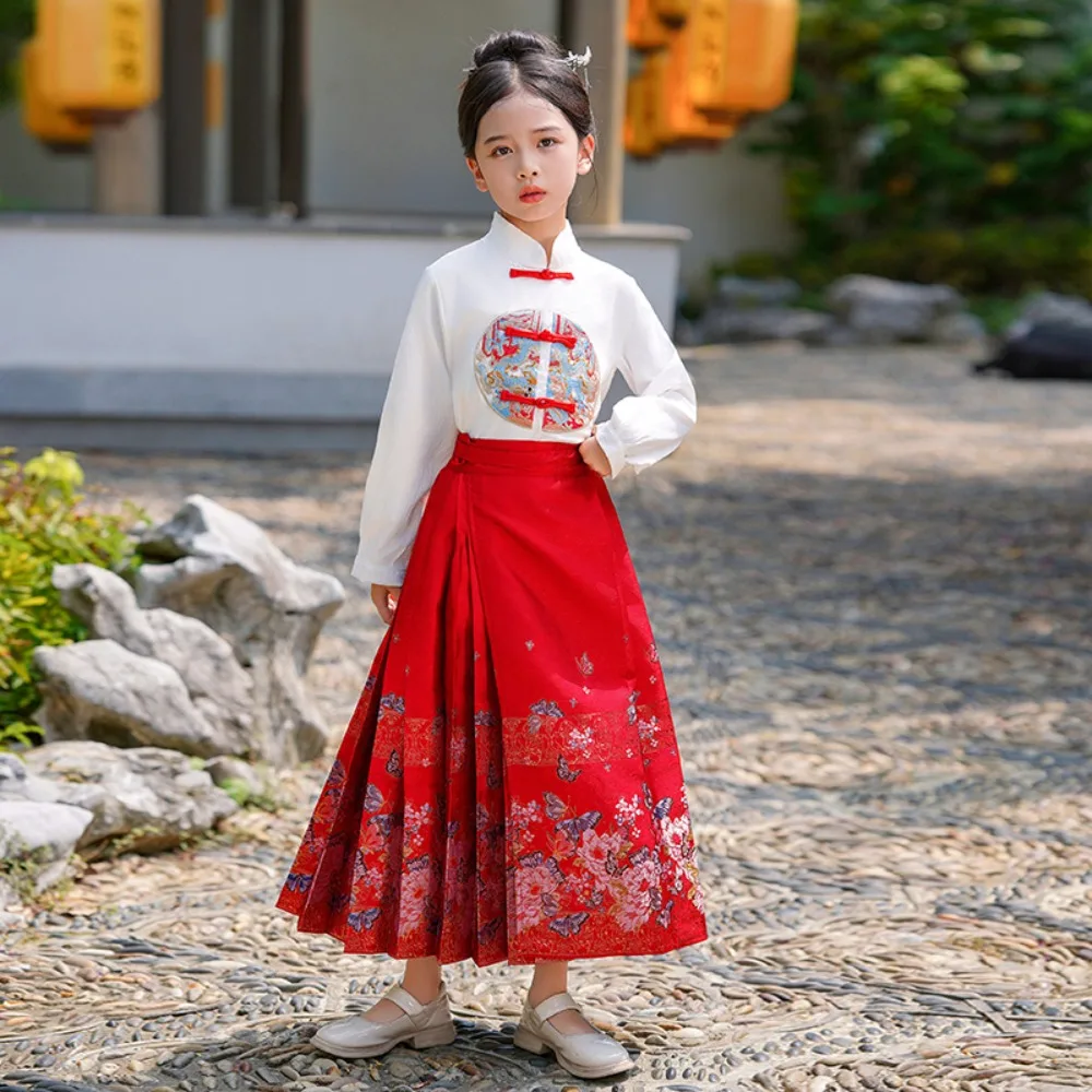 

Chinese Dress Boy Uniform Girl Set Children Clothing Ethnic Style Kids Clothes Vintage Cosplay Performance Costumes Dancewear