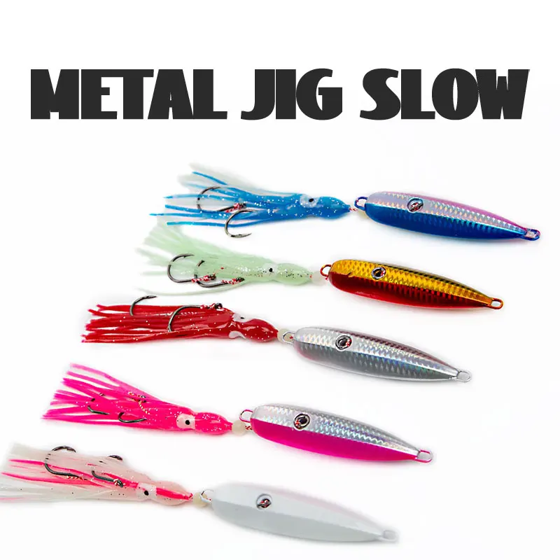 

ORJD Metal Jig Fishing Lure Squid Octopus Lead 40g 60g 80g 100g 120g 150g 200g Artificial Bait Saltwater Fishing Track Accessory