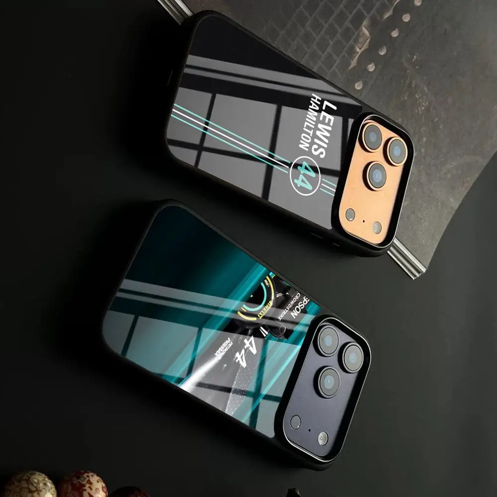 Funda para Teléfono F1 Lewis Hamilton 44S, PC+TPU, para iPhone 17 Air 16 15 17 14 Pro Max 13 12 11 X XS XR Plus, para Samsung S 26 24 23 22 Saf