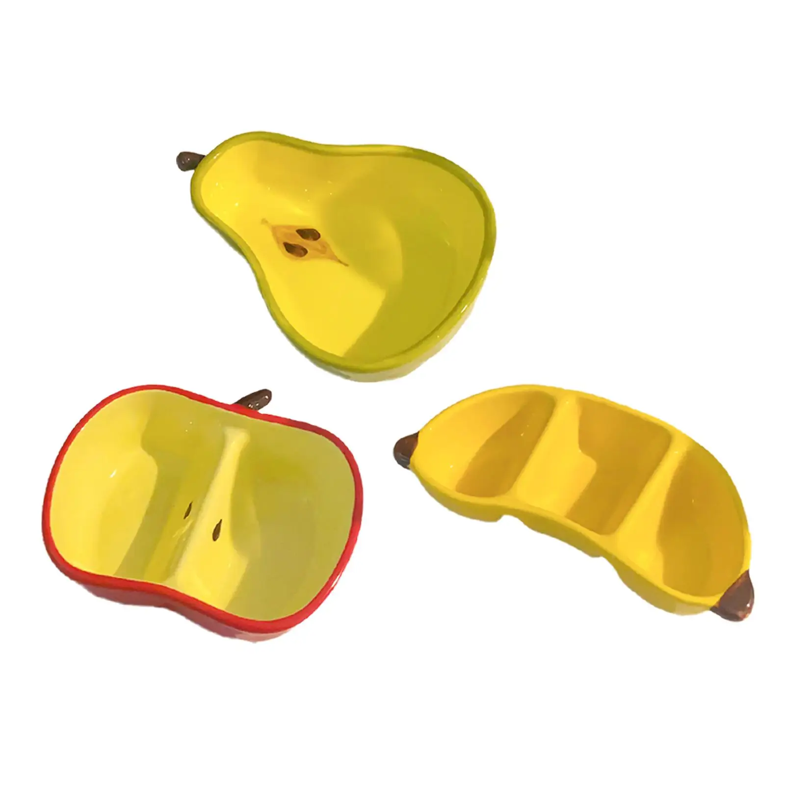 Cute Fruit Shaped Ceramic Plate Portable for Appetizer Tomato Sauce Festival