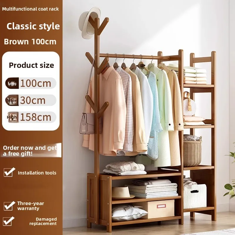 

Hanging Hanger Floor-to-ceiling Bedroom Household Coat Rack Simple Indoor Rack Hanging Clothes Rack Storage Rack Entry Door