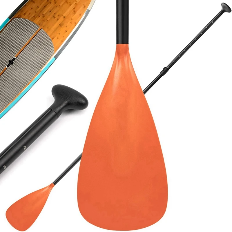 

3X Adjustable Stand Up Paddle Board Paddle With Unique Lock Design Floating Alloy Shaft Paddleboard Paddle,Orange