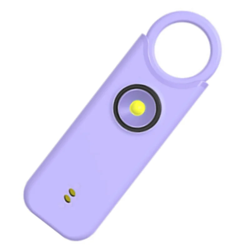 AAAEL-Keychain Self Defense Supplies Anti-Wolf Alarm 135Db Vibration Induction Alarm Charging Flash Personal Alarm Security