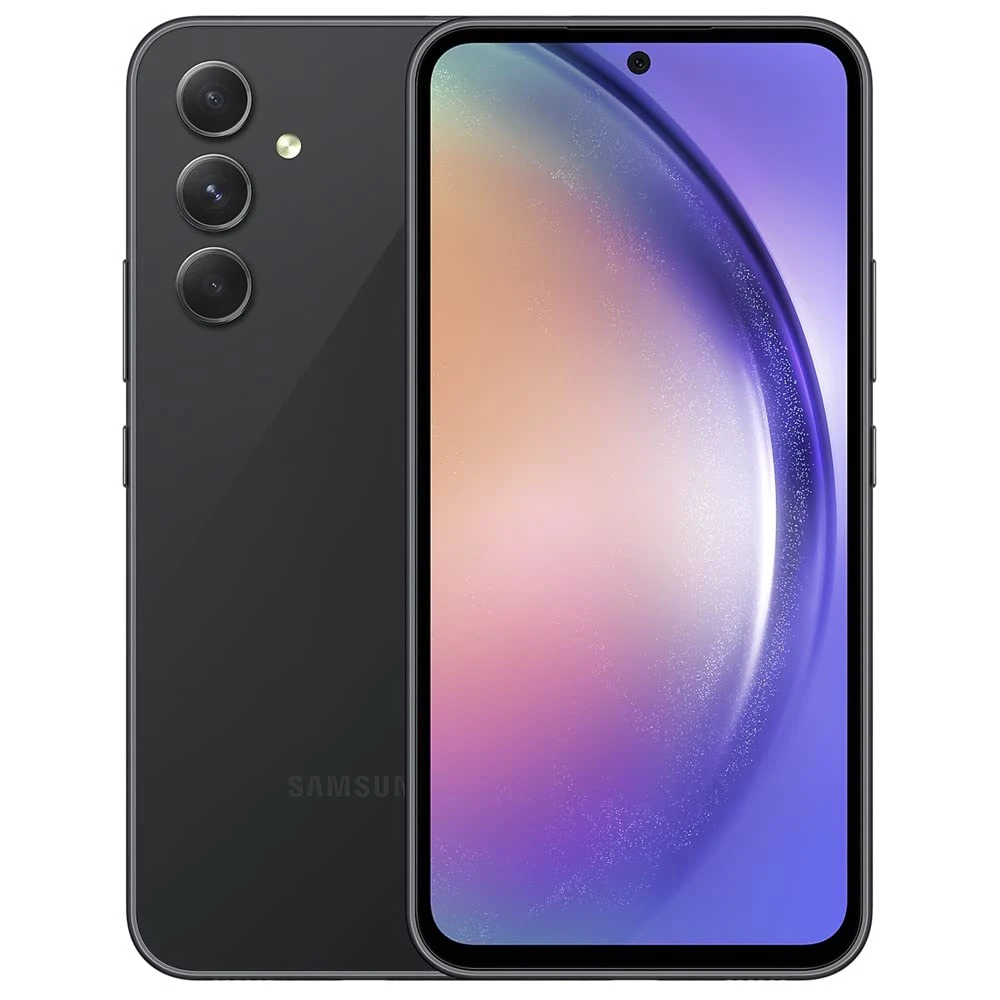 هاتف Samsung Galaxy A54 5G هاتف ذكي مجدد بشاشة 6.4 بوصة وذاكرة وصول عشوائي 6 جيجابايت 128 جيجا إصدار أمريكي NFC Samsung 5000 مللي أمبير في الساعة 50 ميجابكسل تحت شاشة بصمة الإصبع