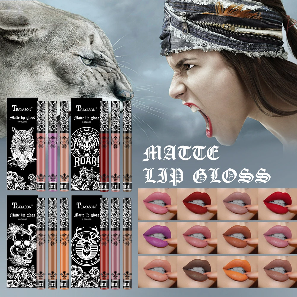 

Waterproof Sexy Moisturizing Matte Matte Lip Glaze Waterproof Non Sticky Cup Lip Gloss Not Easy to Fade Lipstick Lipstick Set