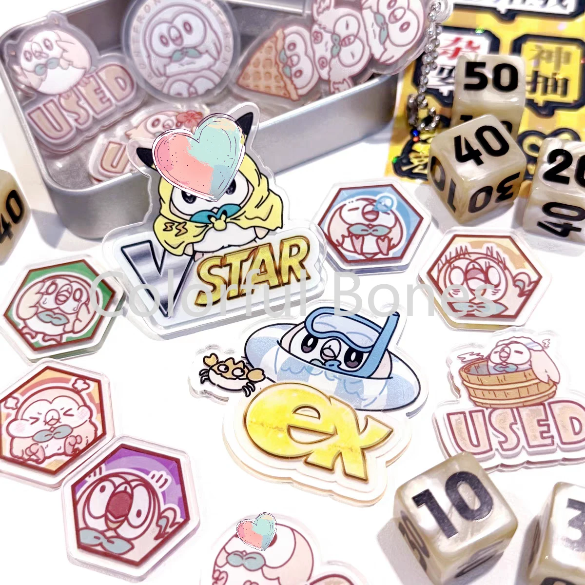 ポケモン-ptcg-ダメージインジケーターセット-ローレットテーマダイス-vstar-マーカー-ex-ボードゲームアクセサリー-ポケモンプレイヤーとファン向け