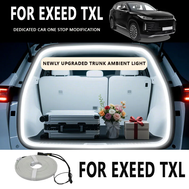 FOR EXEED TXL Rear Trunk LED Light Bar Strips Trunk Interior Decorative Lamp Strip  Luggage Atmosphere Light