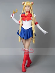 Anime Sailor Tsukino Usagi Serena Cosplay Costume Dress Kids Adults Uniform mp000139