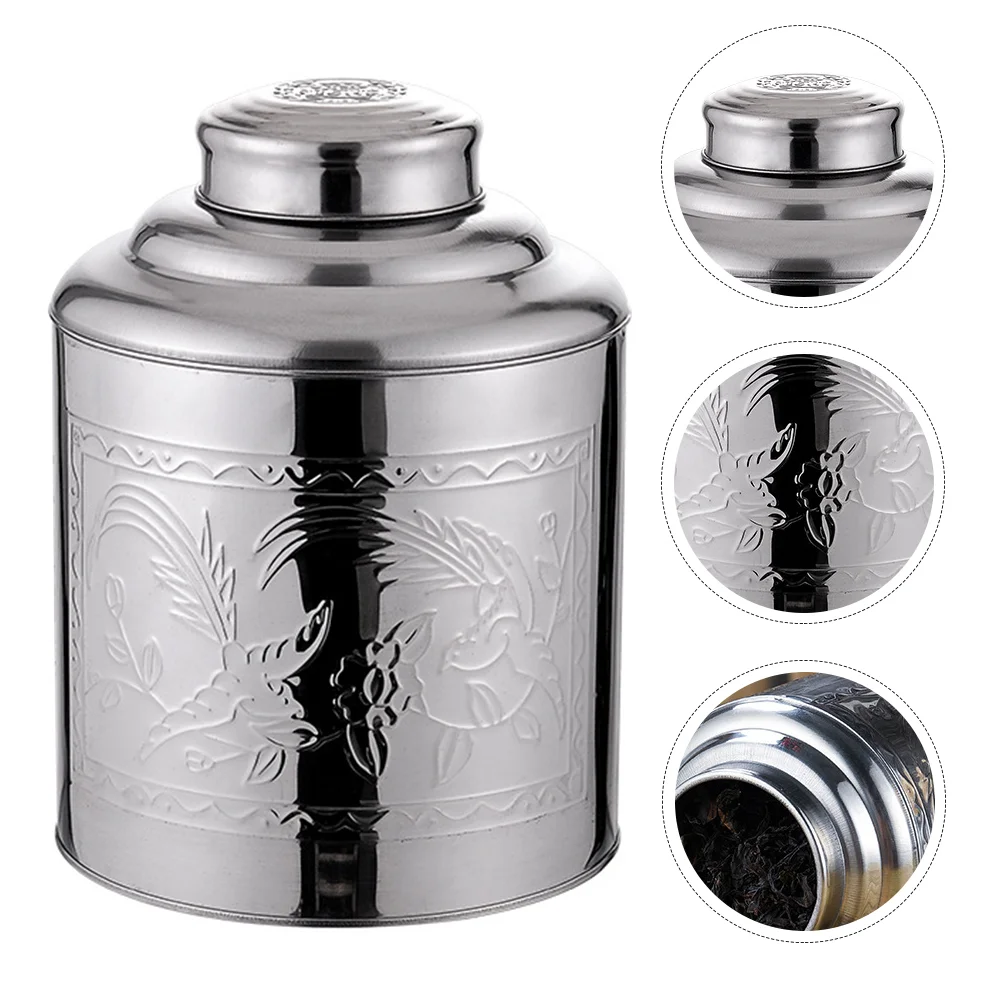 Stainless Steel Tea Tea Packaging Iron Box Household Portable Mini Metal Tea Box Small Sealed Tea Canister Food Container