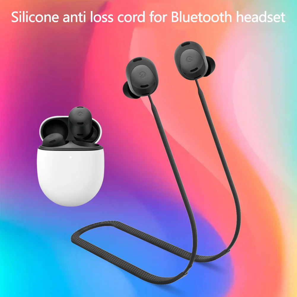 Silicone Anti Lost Rope Sweatproof Bluetooth Headphone Neck Strap For Google Pixel Buds Pro Headphones Case Holder Cord String