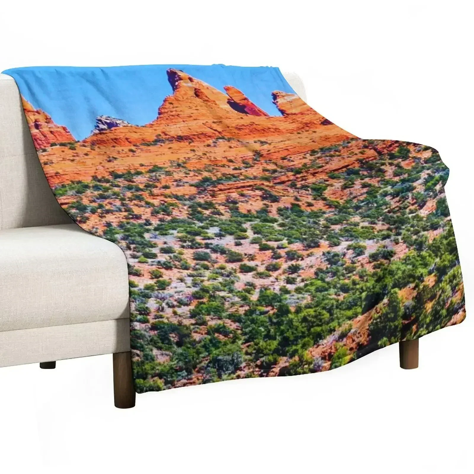 Gorgeous Red Rocks of Sedona Throw Blanket Beach Camping cosplay anime For Decorative Sofa Tourist halloween Blankets