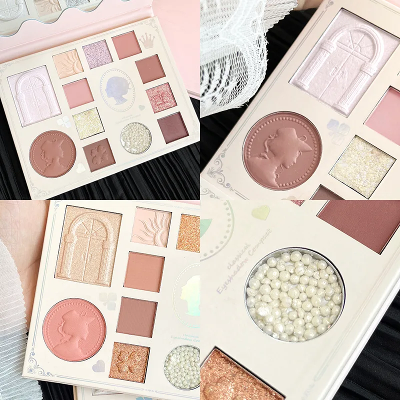 Palette de fards à barrage Angel Series, jolie ombre à barrage, paillettes pour les yeux, maquillage nu, scintillant, 256 finitions