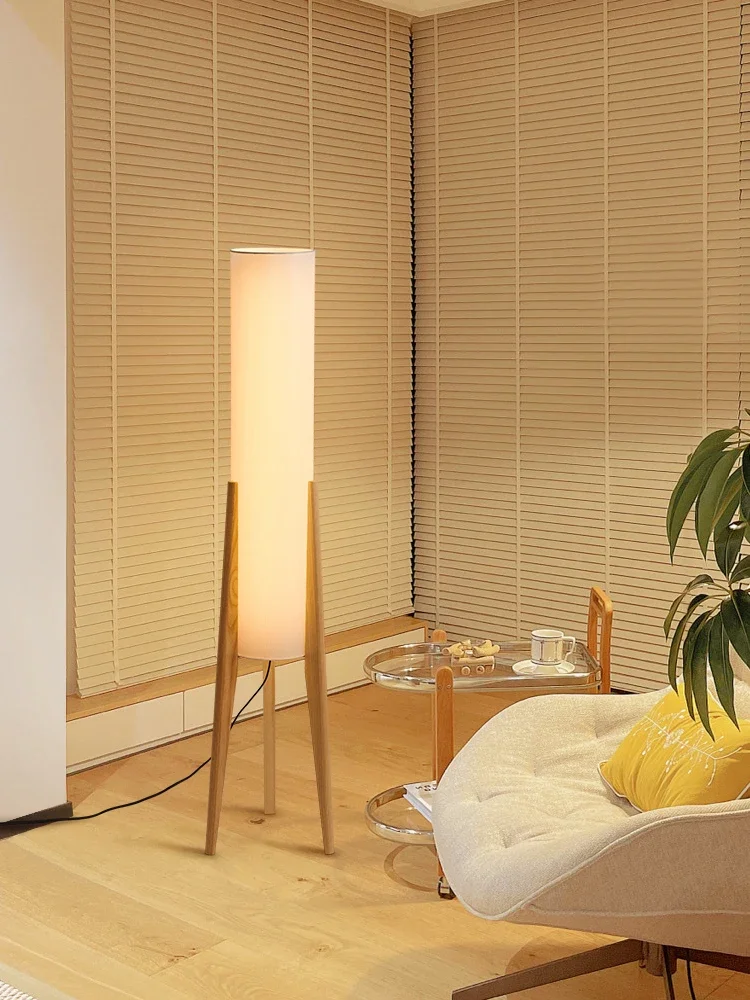 Modern Minimalist Walnut Floor Lamps Living Room Sofa Stand lights Home Decor Solid Wood Personalized