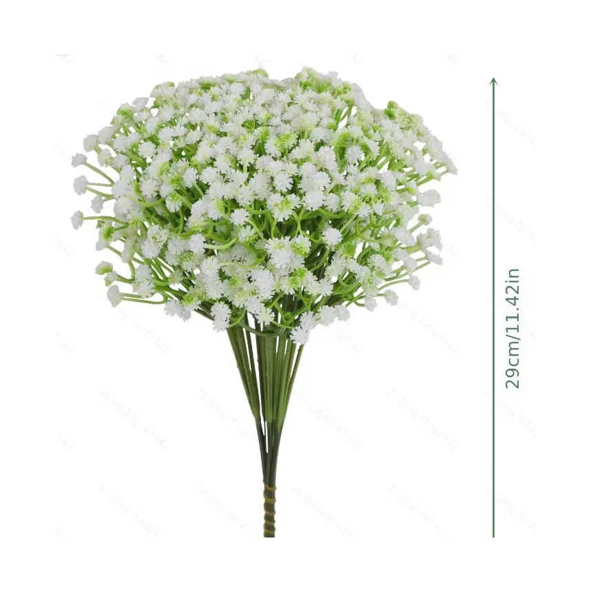 

6PC Artificial Flower Plastic Flower Full Sky Star Gypsophila DIY Floral Bouquets For Handmade Wedding Party Home Decoration