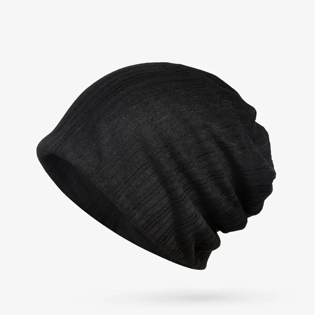 

1pc Cotton Soft Lightweight Dual-Use Turban Hat Scarf Beanie Neck Cover Ear Warm Cap For Outdoor Winter Sports