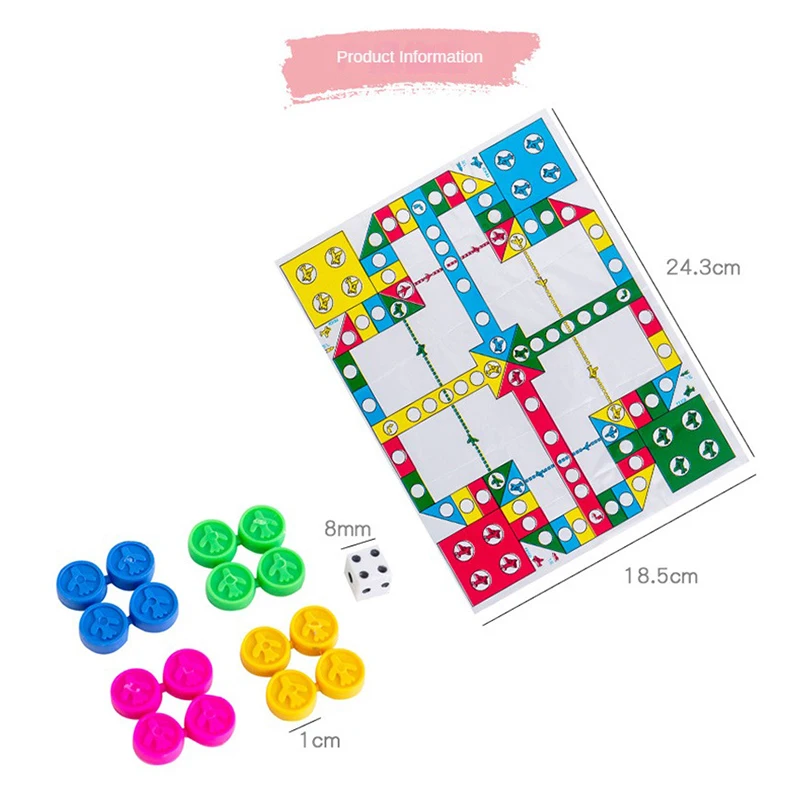 Ludo Easy To Play Water Proof Brain Game Durable Opp Bag Board Toys Kids Toys Multiplayer Small And Portable Board Game Plastic