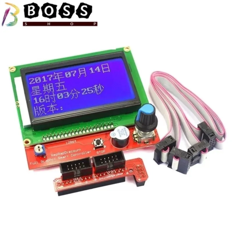 3D printer smart controller RAMPS 1.4 LCD 12864 LCD control panel blue screen