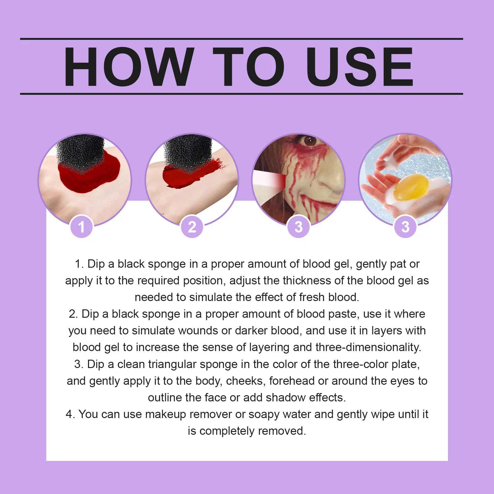 مجموعة مكياج مصاصي الدماء للهالوين من Eelhope، لوحة سوداء مبهرة للاحتفال بعطلات، صندوق تجميل عائلي، مستحضرات تجميل ملونة للجسم العائلي #6