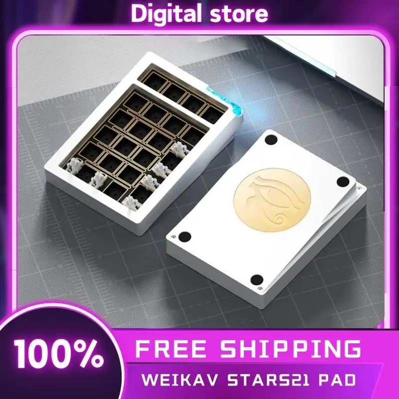 Weikav STARS21 PAD Numeric Keyboard Kits Aluminium Alloy Tri Mode Wireless Game Mechanical Keyboard Kit PC E-sports Custom Gift