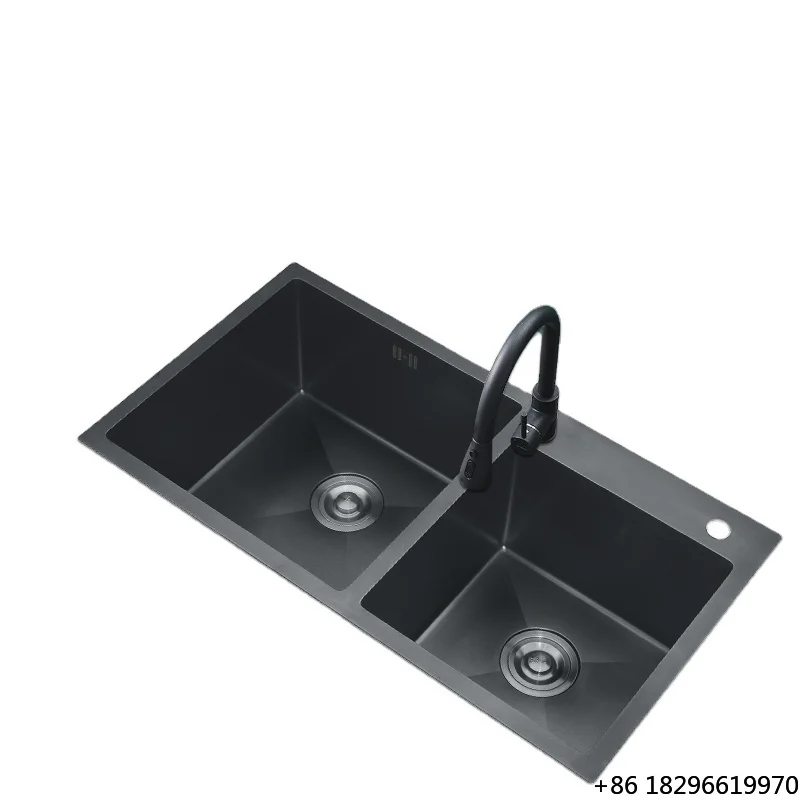 

Stainless Steel Kitchen Sink Double Sinks Size 78*43