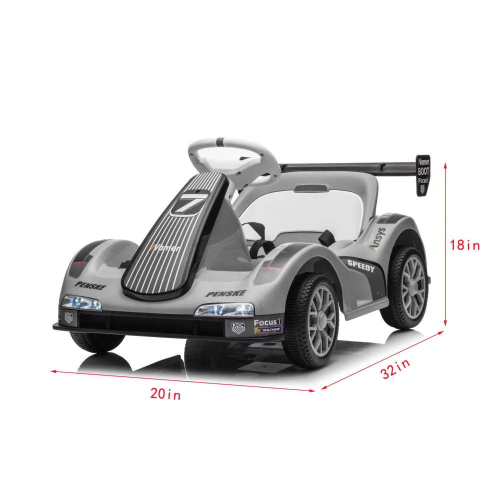 Go Kart eléctrico para niños, coche de paseo con batería de 12 V con control remoto, vehículo eléctrico con ruedas para niños, regalo para niños y niñas