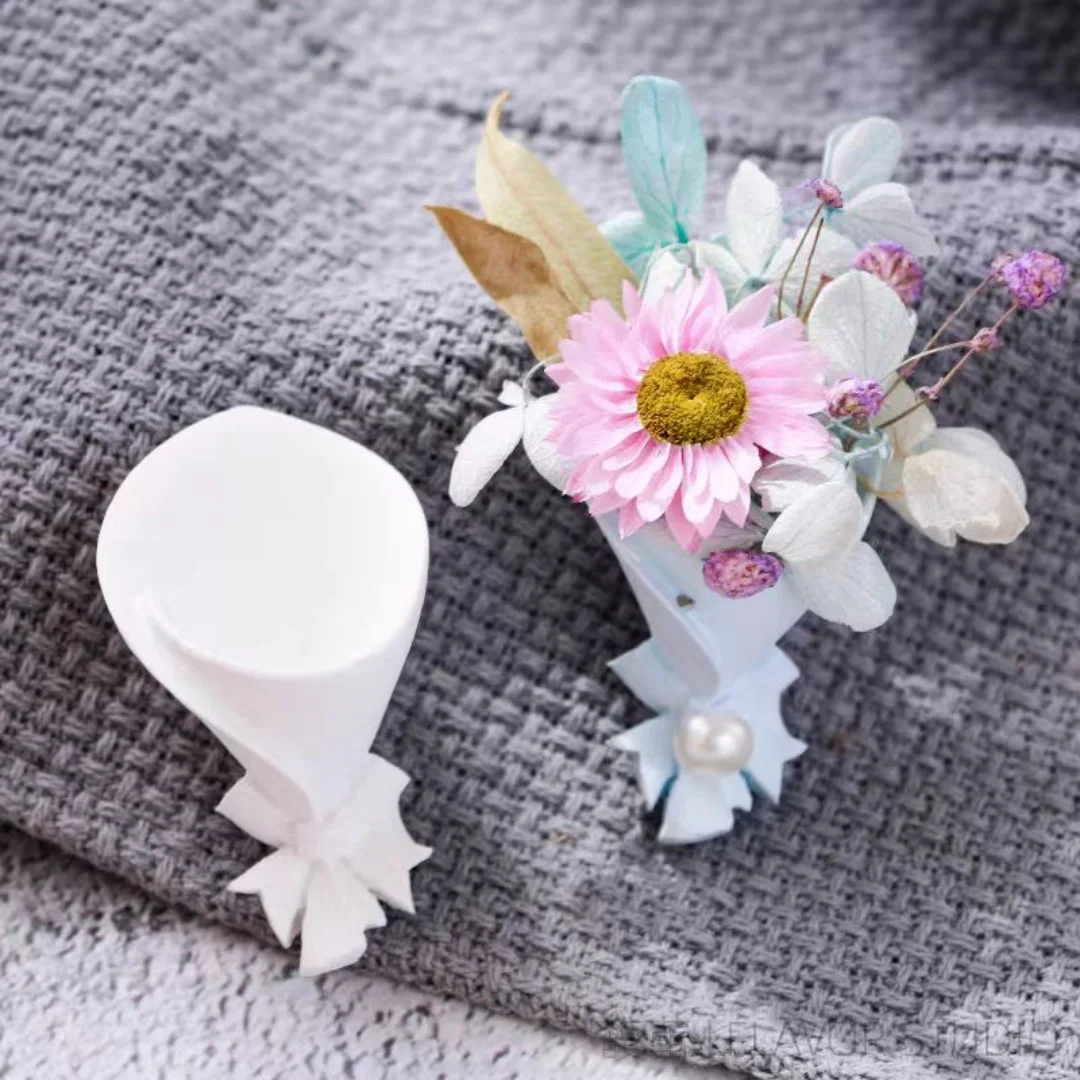 Mini Bouquet Shaped Aromatherapy Gypsum Ornament Silicone Mold For Car Mounted Air Outlet Plaster Crafts Decoration Mould