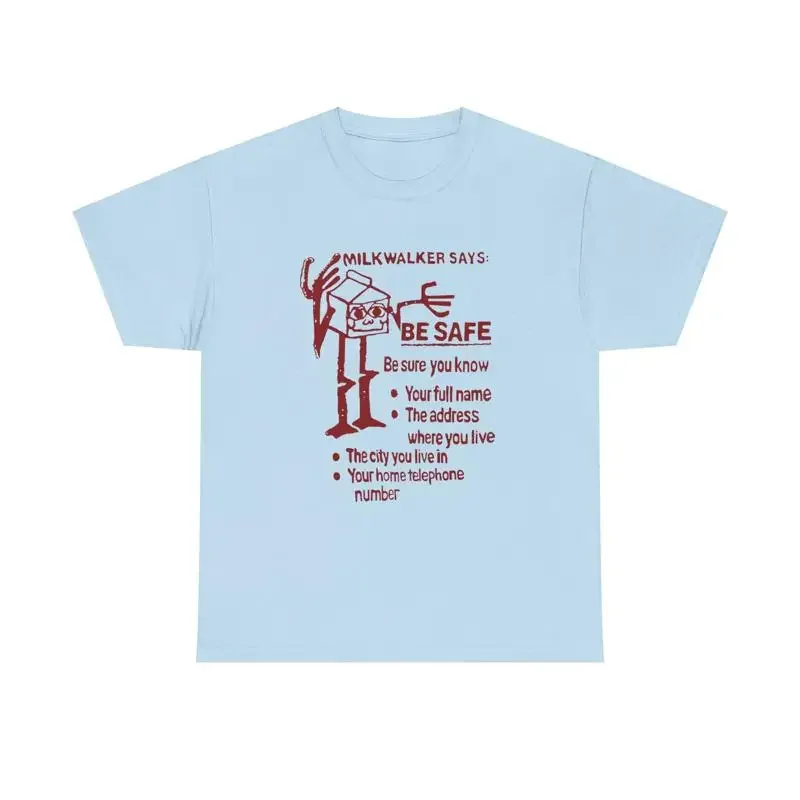 mid 80s darigold anthropomorphic milk carton safety message reproduction T Shirt