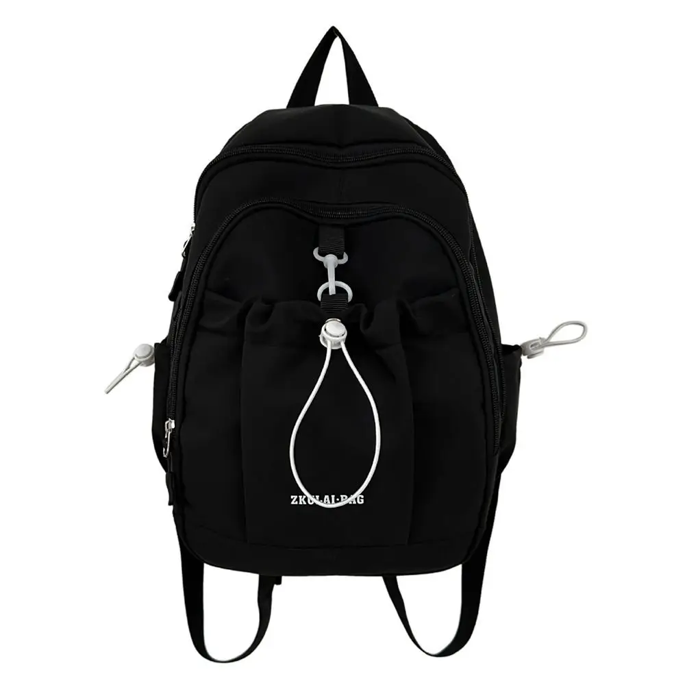 

Portable Nylon Shoulders Backpack Multi-pocket Adjustable Strap Schoolbag Casual Versatile Large Capacity Female Messenger Bag