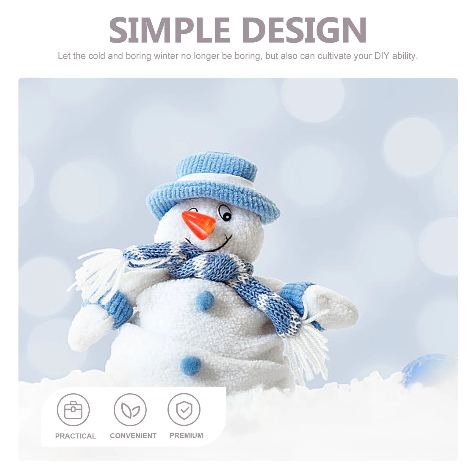 

200 Pcs Snowman Nose Accessory Mini for Crafts Decoration Small Carrot Making Supplies Plastic