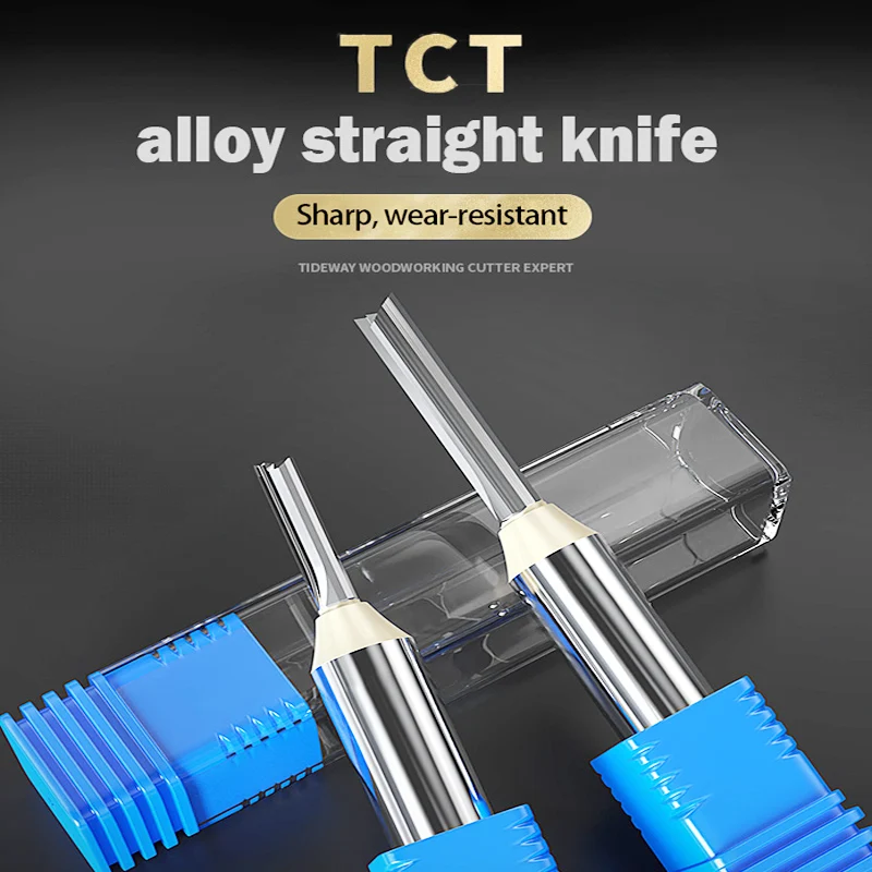 

TCT 2 Flute Straight Router Bits 1/4 1/2 Woodworking Carving Wood Engraving Milling Cutter Carbide CNC End Mill