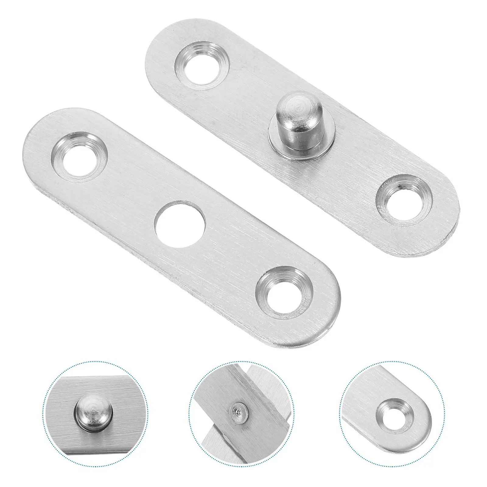 

20pcs Hidden Hinge Black 360Degree Small Rotating Adjustable Door Furniture Pivots Stainless Steel Hardware