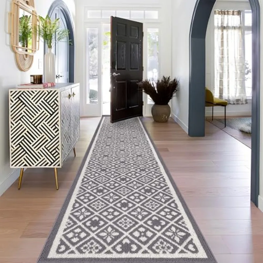 

Hallway Runner Rug 2.1 Heavy-Duty Durable Entryway Floor Mat with Non Slip Rubber Backing for Busy Traffic Etended Indoor Doorm
