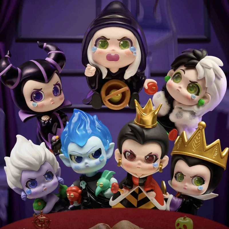 Miniso 디즈니 악당 캐릭터 컬렉션 피규어 시리즈 블라인드 박스 트렌디 장난감 장식품 귀여운 인형 소녀 생일 선물
