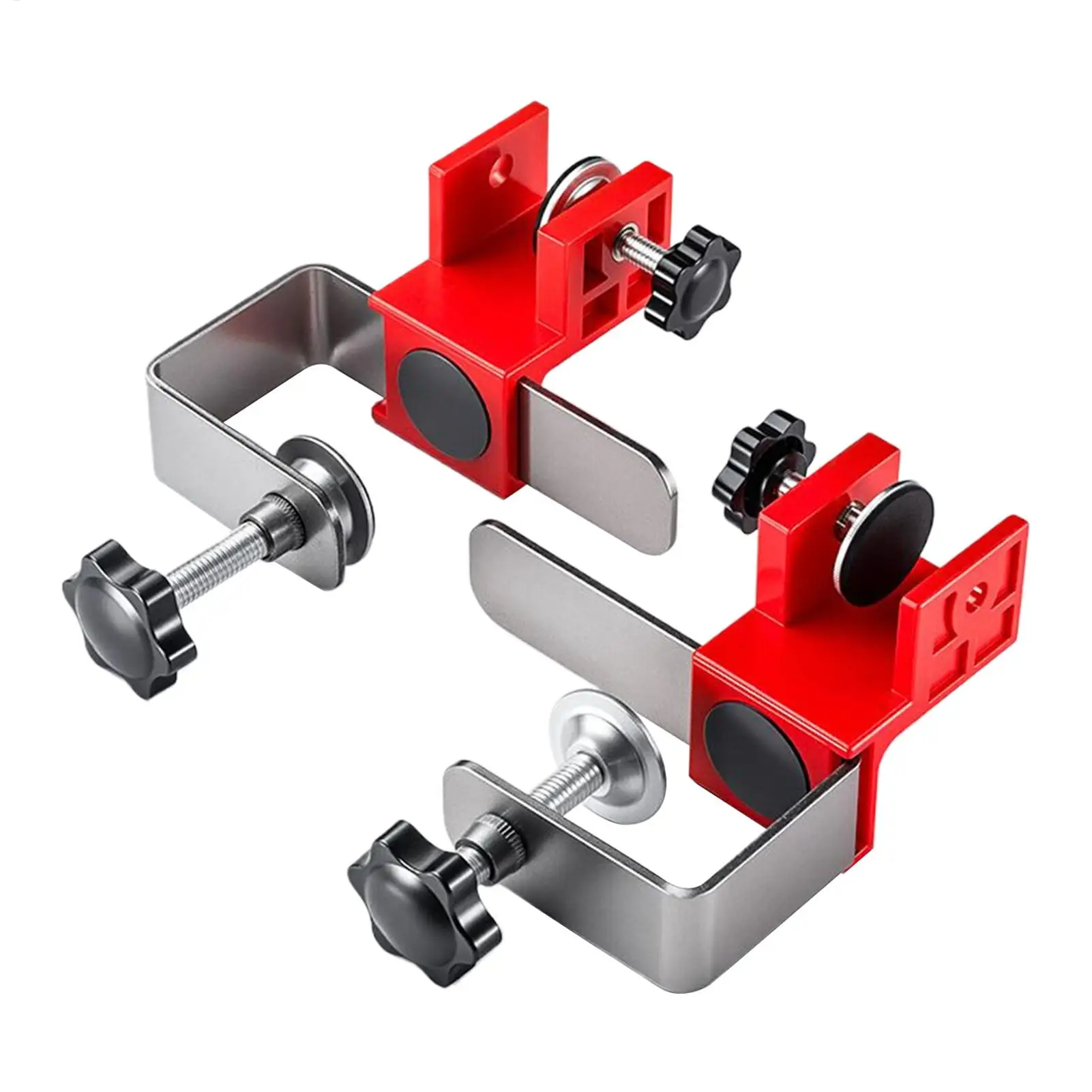 2pcs Cabinet Front Installation Clamps Adaptive Adjustable Jig Positioning Tool For Frame Drilling Mounting Miter Woodworking
