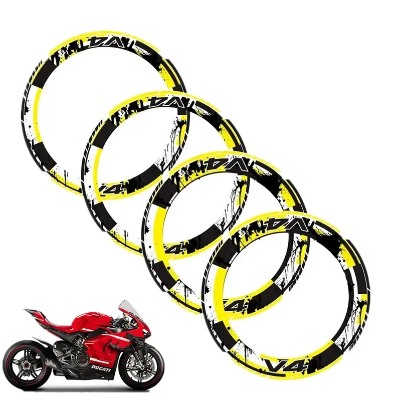 For DUCATI V4 Motorcycle Parts Contour Wheel Decoration Decal Sticker - 3 MOto