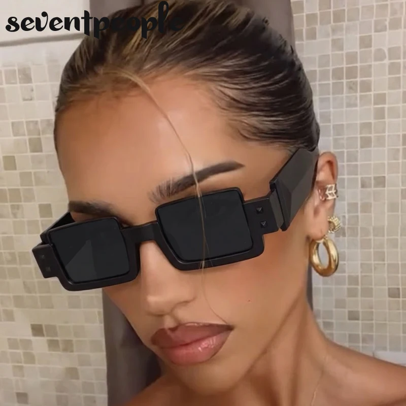 

Y2K Punk Small Rectangle Sunglasses Women 2026 Luxury Brand Vintage Steampunk Outdoor Sun Glasses Fashion Driving Shades