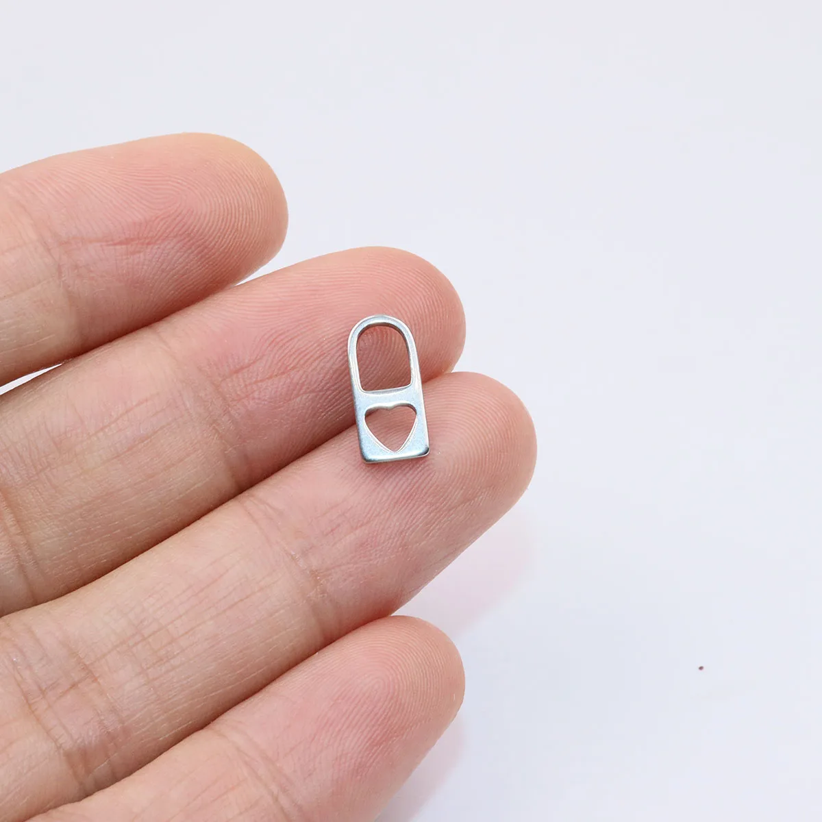 10pcs 12mm Stainless Steel Mini Key Flower Jewelry Charms Pendant DIY Handcraft Waterproof Antiallergic