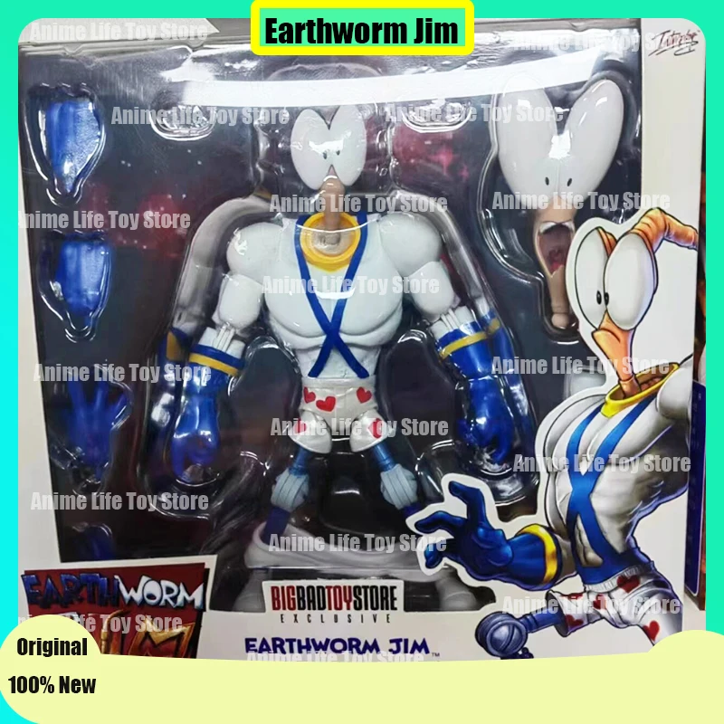 

Sole 1/12 Pdna Earthworm Jim Action Figure Worm Body Psy-Crow Bob The Killer Jim Heads Bob The Killer Figures Model Toy