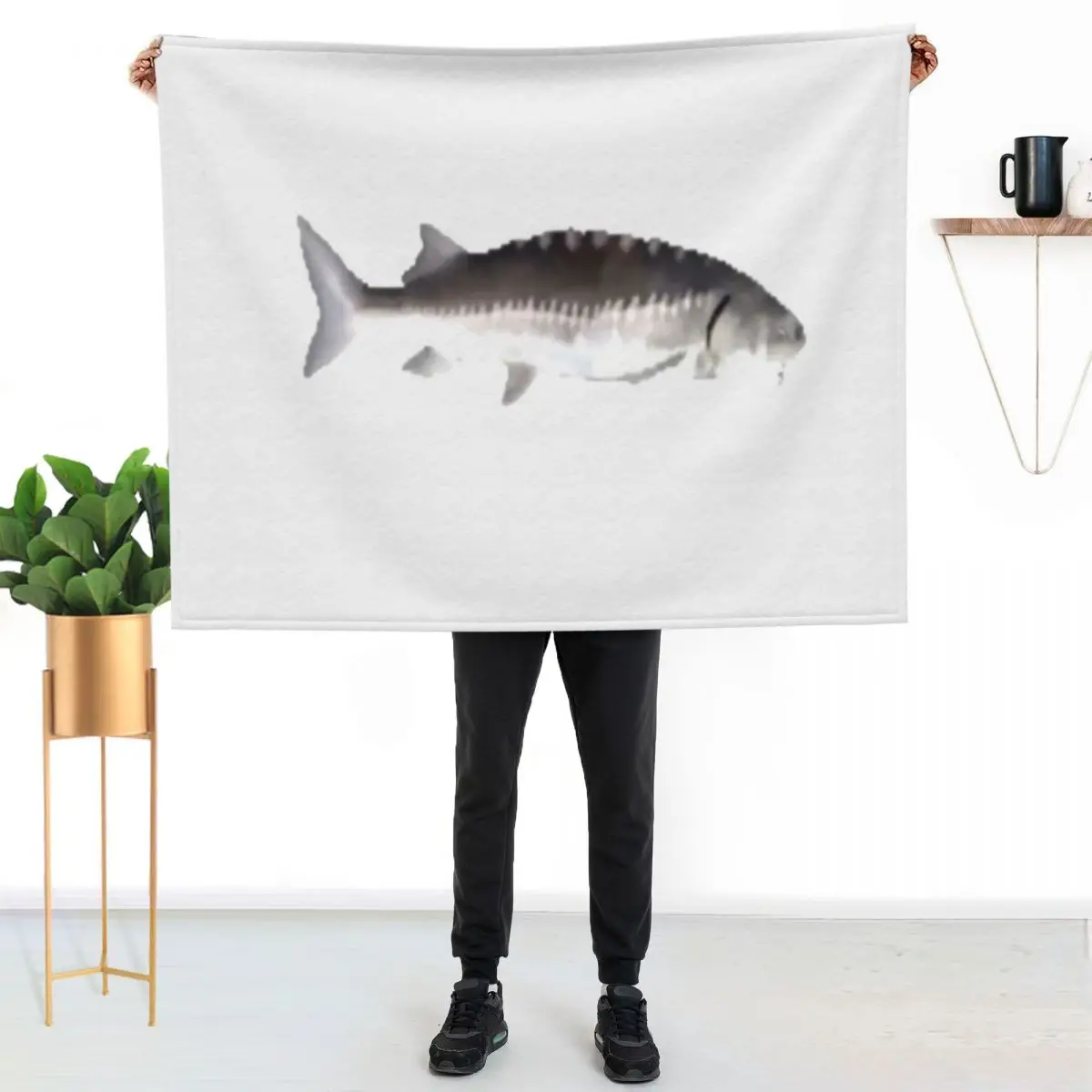 Funky Town Fish Throw Blanket for sofa Decorative Sofas warm winter Soft Beds Quilt Blankets