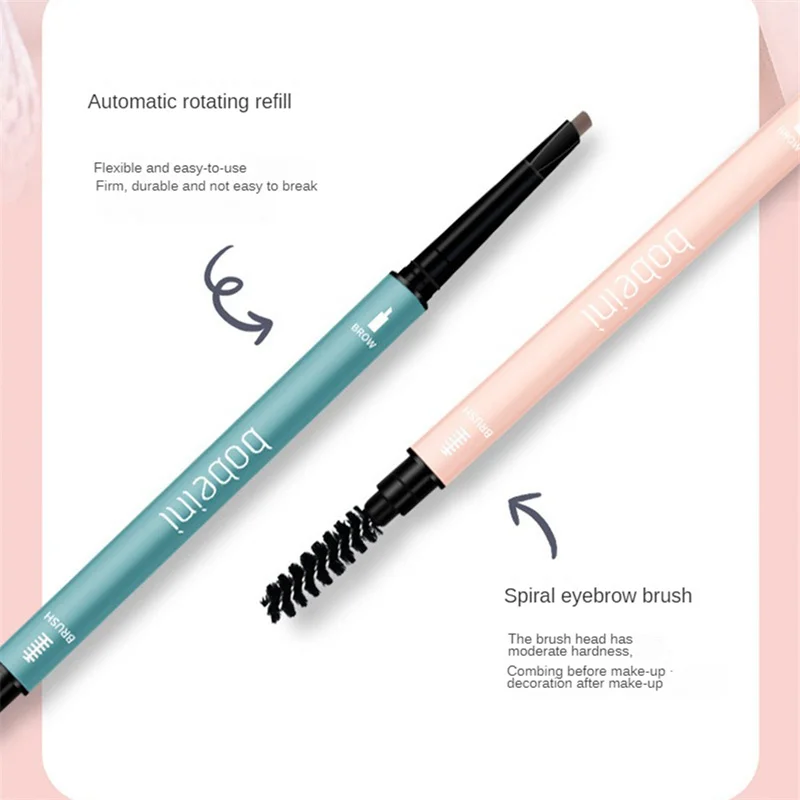 Waterproof Eyebrow Pencil 12*2*1.5cm Smooth Water Proof Sweatproof Double-ended Ultra-thin Eye Makeup Eyebrow Pencil 18g Make Up