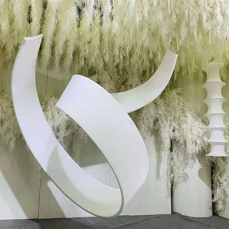 Wedding Props Background Decoration 600cm*35cm Spiral Free Bend Wave Frame Backdrop Stand Birthday Party Decor