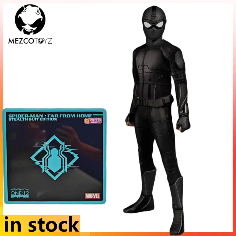 

Mezco Toyz Оригинальная подвижная кукла 1/12 Человек-Паук: Герой Экспедиция Человек-Паук (версия ночной обезьянки) Фигурка Модель игрушки