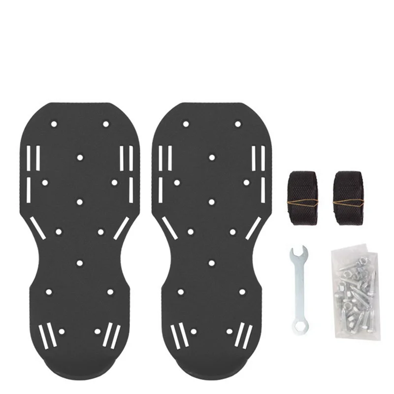 

ABAH-2 Pair Of Garden Grass Scarifying Shoes 4.2CM Lawn Spikes Scarifying Shoes Self-Leveling Epoxy Tools Black