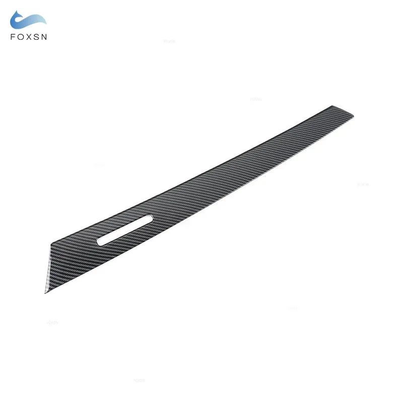 LHD For Audi A3 8Y 2015 - 2020 2021 Car ABS Carbon Fiber Texture Center Dashboard Co-pilot Panel Strips Cover Protective Trim