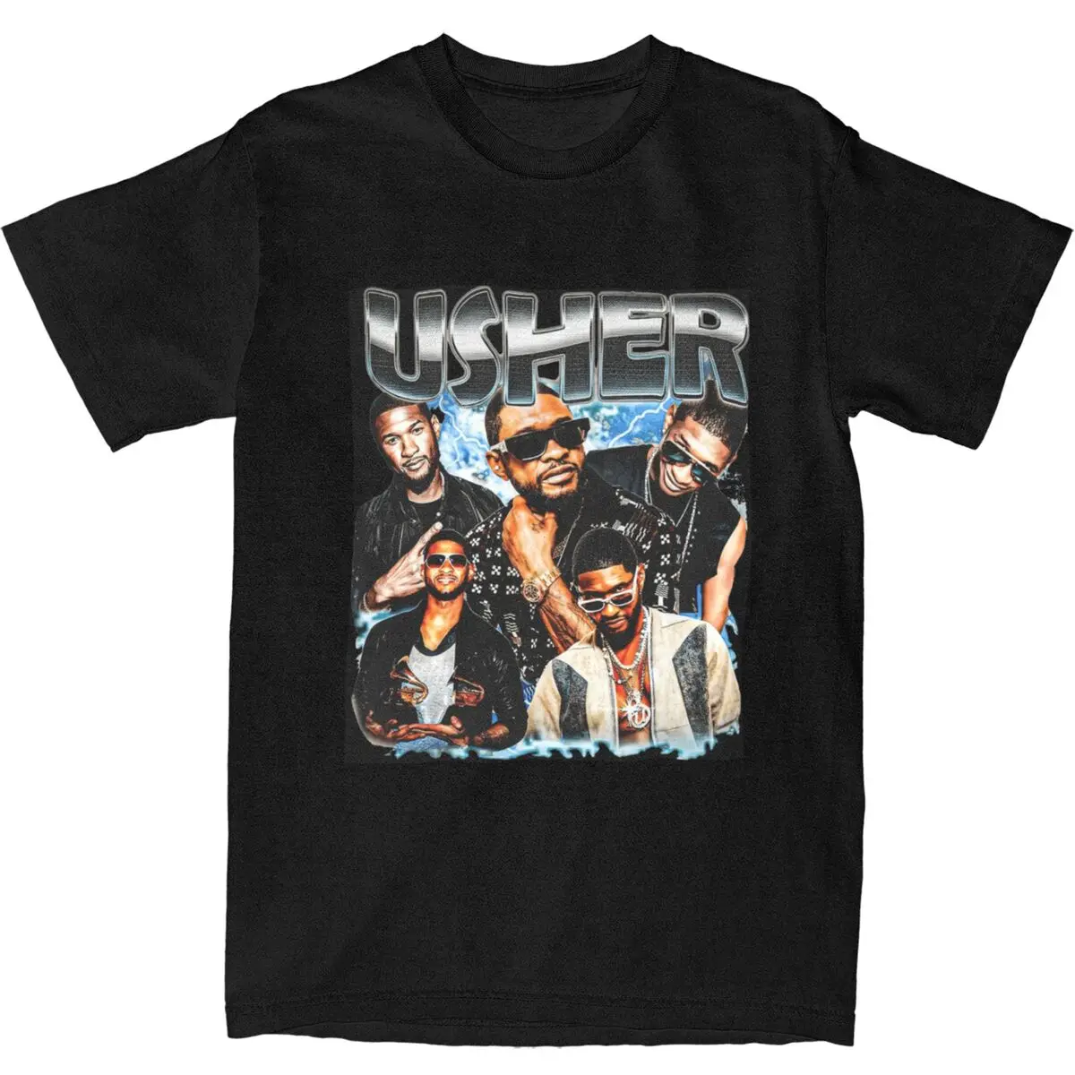 

Vintage Usher 90s T-Shirt Summer Vintage T Shirts 100% Cotton Hippie Tee Shirt For Men Short Sleeve Casual Top Tees
